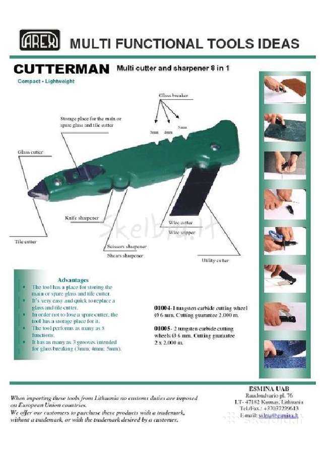 Manufacturer of Versa_tool, Arex, Cutterman Zigzag - nuotraukos Nr. 3