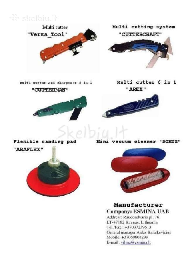 Manufacturer of Cutterman, Zigzag, Versa_tool Arex - nuotraukos Nr. 7