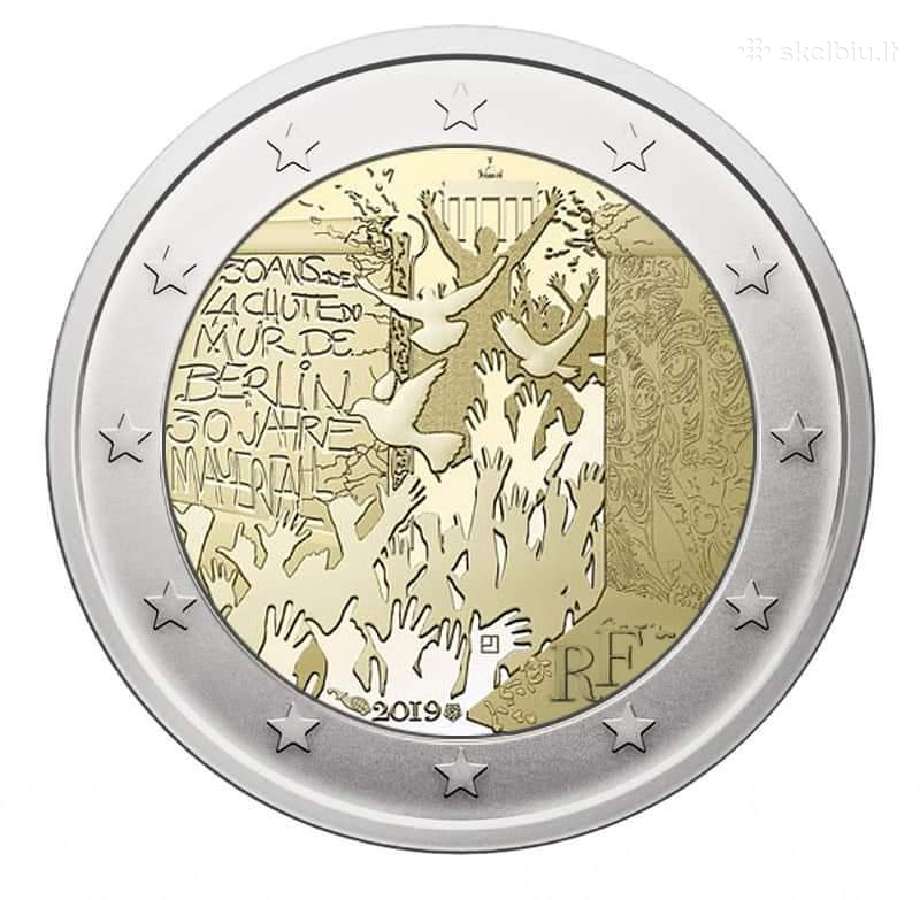 2019 Prancūzija 2 eurų moneta Unc