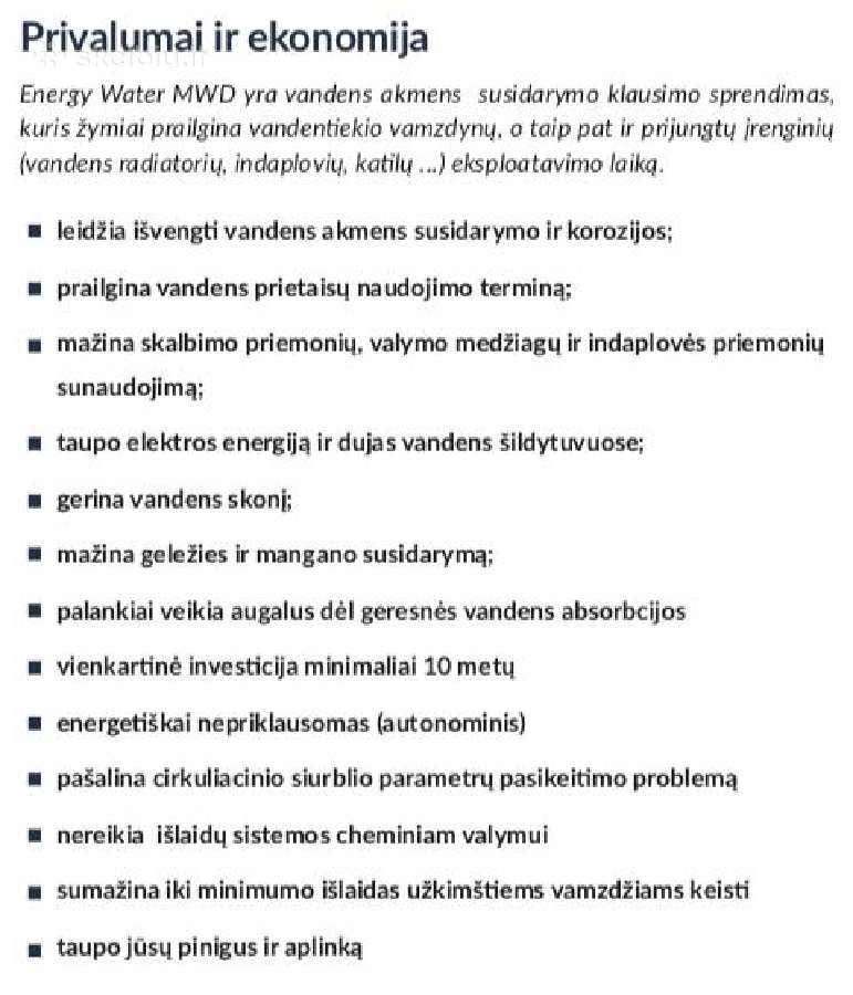 Nukalkintojas Energywater Mwd ir Elt - nuotraukos Nr. 6