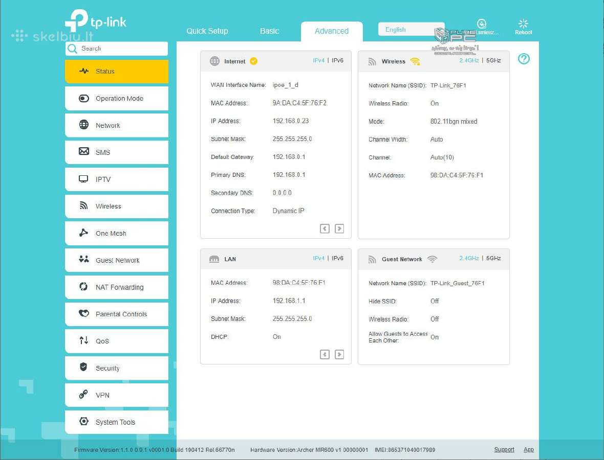 Tp-link Tl-mr100 4G Lte, routeris su modemu mauja - nuotraukos Nr. 6