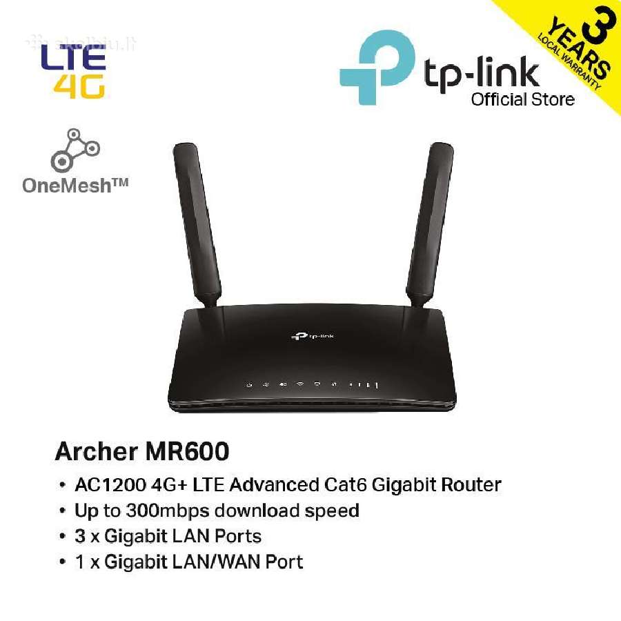 Tp-link Tl-mr100 4G Lte, routeris su modemu mauja - nuotraukos Nr. 7