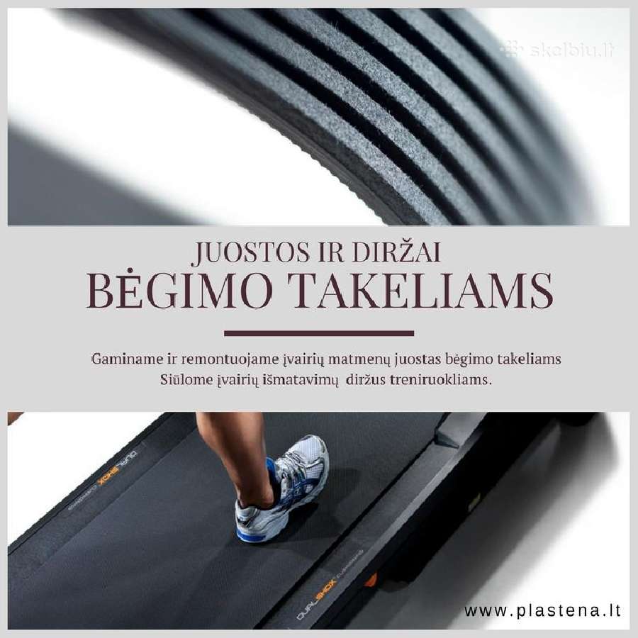 Juostos ir diržai bėgimo takeliams
