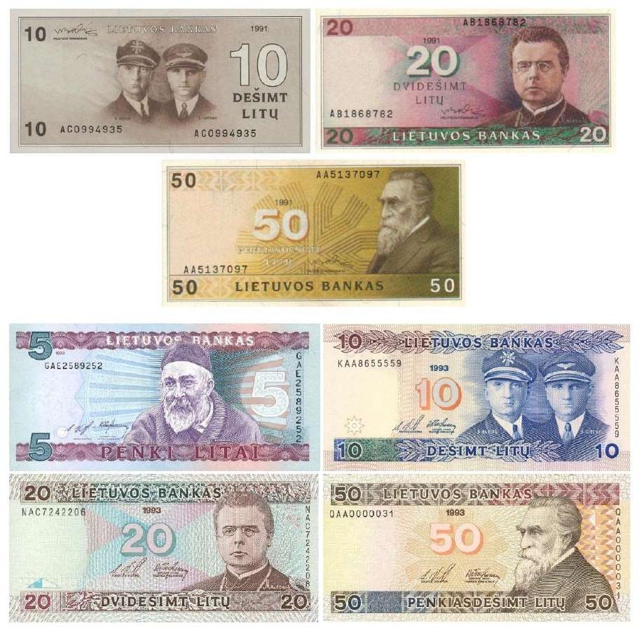 Perku Visus Lietuvos Banknotus - Litus