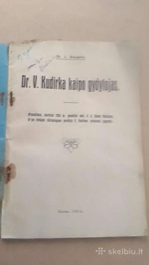 Sena knyga 1925 m,kudirka kaip gydytojas - nuotraukos Nr. 2