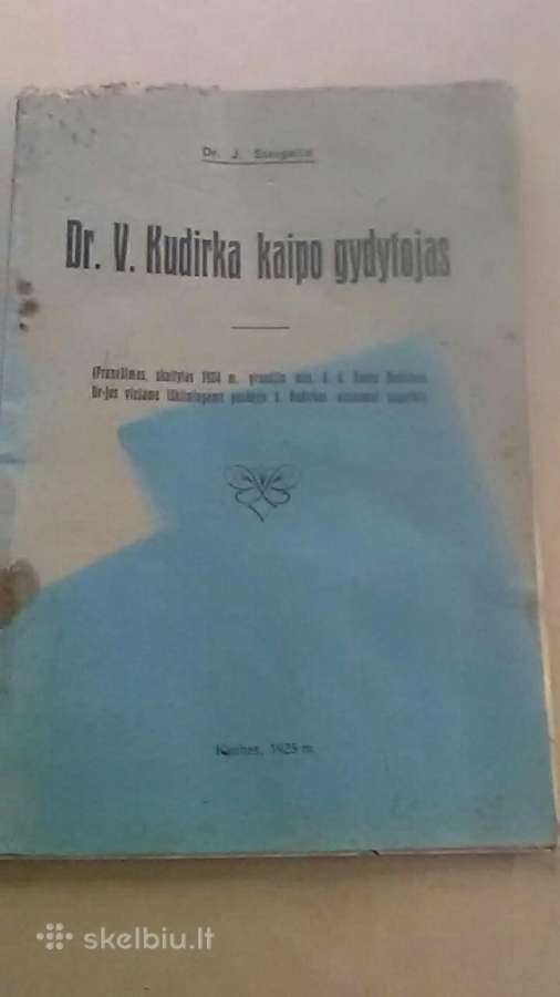 Sena knyga 1925 m,kudirka kaip gydytojas