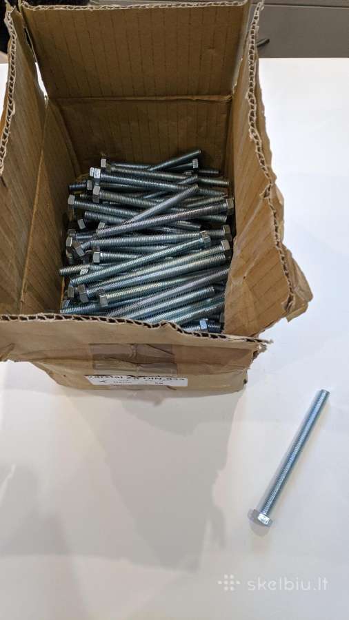 Varžtai Din933, M8 x 100 mm (3.2kg=90vnt.) - nuotraukos Nr. 2