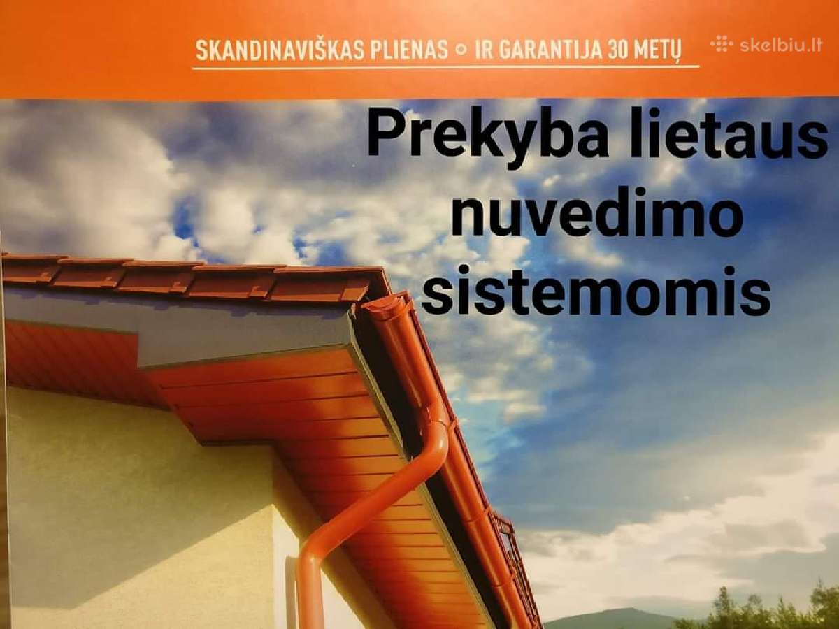 Skardų lankstymas, prekyba latakais lietvamzdžiais