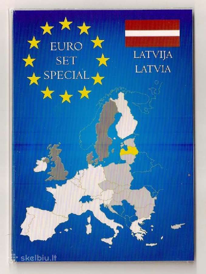 Dėkliukas Latvijos Euro monetų rinkiniui