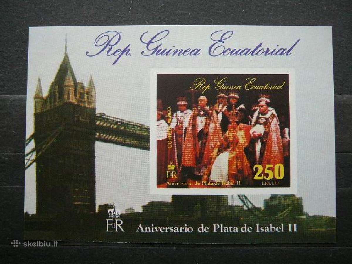 Karalienė Elžbieta II Ekv. Gvineja svarus blk735