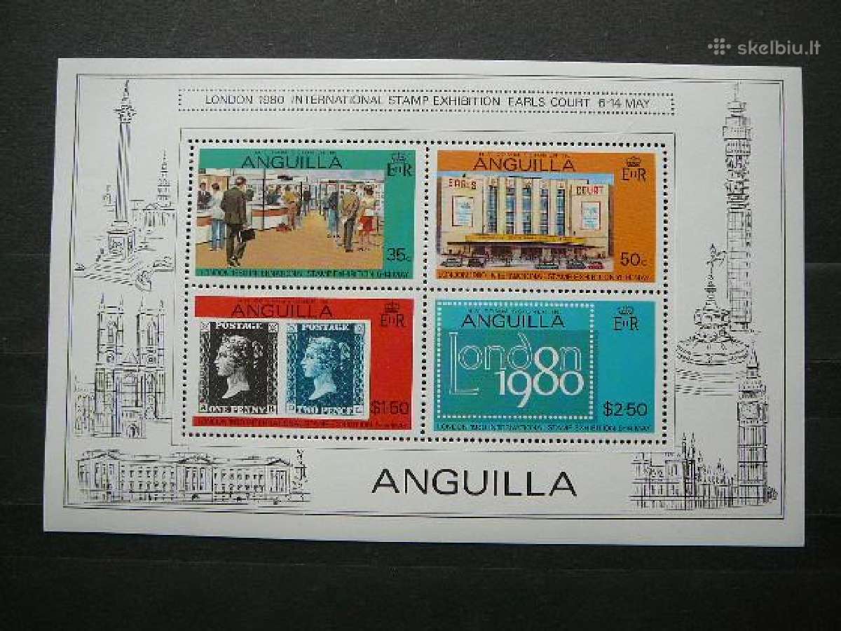 Paroda Londone Anguilla 1980 svarus blk742