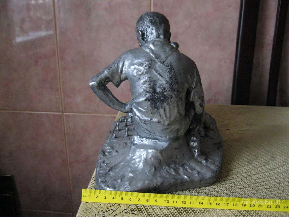 Šachmatai. Reta – Didele CcCCCP Metaline Statulele - nuotraukos Nr. 5