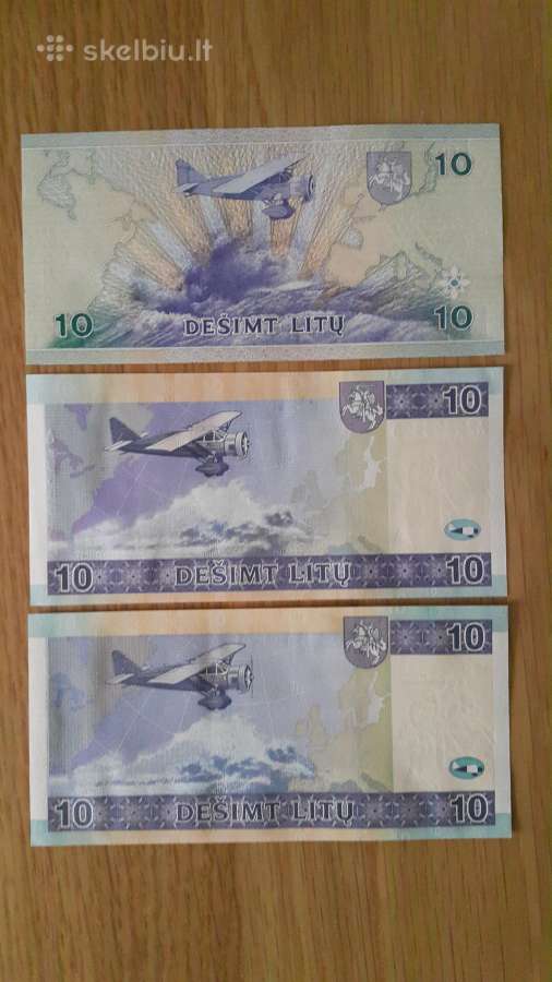 Unc (bankinio stovio) litai banknotai - nuotraukos Nr. 4