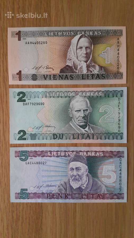 Unc (bankinio stovio) litai banknotai - nuotraukos Nr. 7