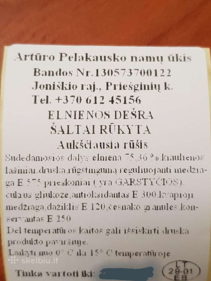 Elnienos Rūk.dešra,eln.skerdiena,konservai.,veisim - nuotraukos Nr. 4