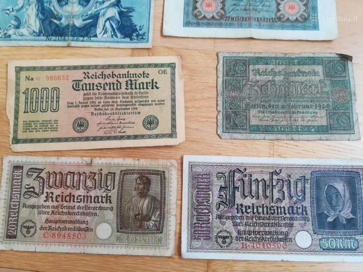 Vokiškų banknotų rinkinis - nuotraukos Nr. 3