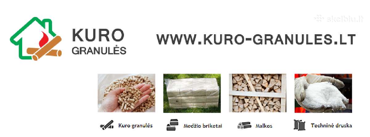 Lietuviškos Enplus granulės,briketai ir malkos.