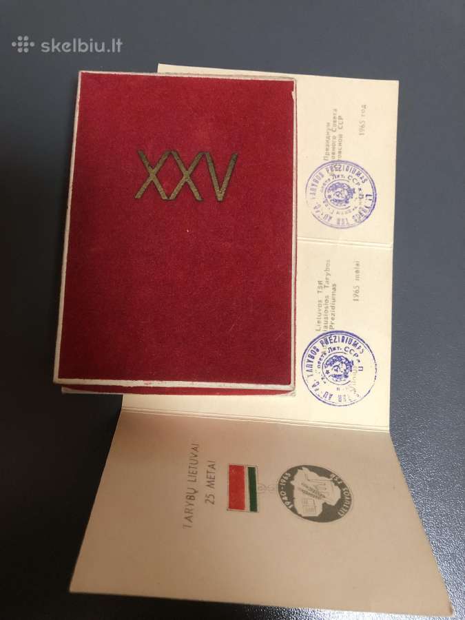 Ltsr medalis 1945-1965m sidabras su dokumentais - nuotraukos Nr. 2