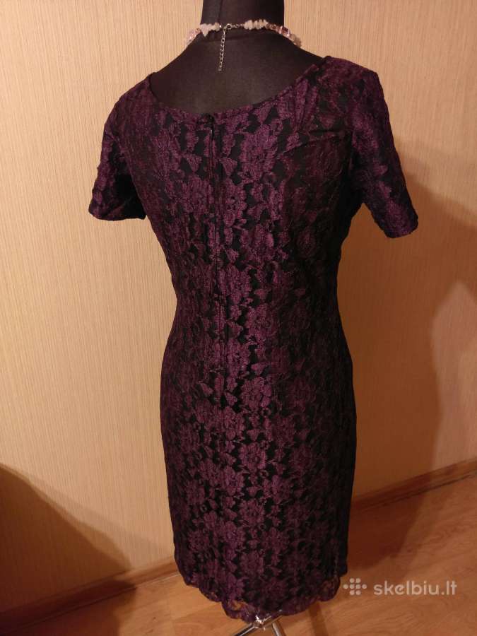 Graži violetinė gipiūrinė suknelė - nuotraukos Nr. 2