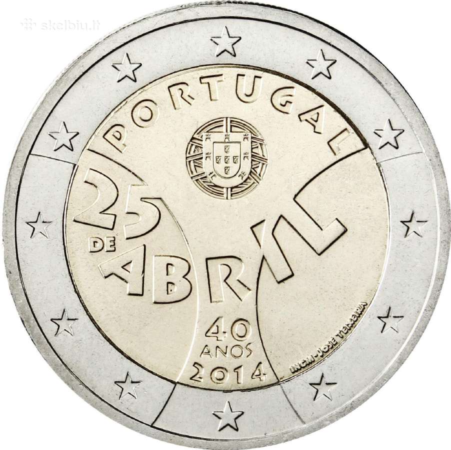 Portugalijos proginės euro monetos - nuotraukos Nr. 25