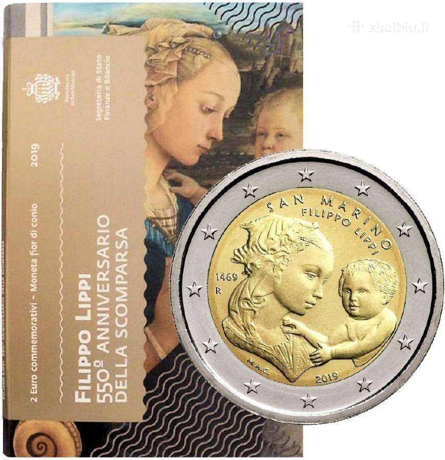 San Marino proginės ir apyvartinės euro monetos - nuotraukos Nr. 20