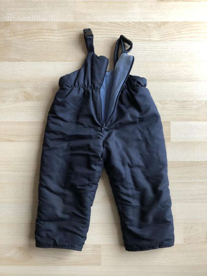 Mėlynos minkštutės kombinezoninės kelnės 86-92cm - nuotraukos Nr. 3