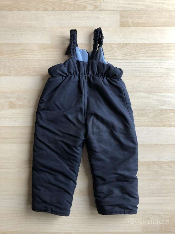 Mėlynos minkštutės kombinezoninės kelnės 86-92cm - nuotraukos Nr. 4