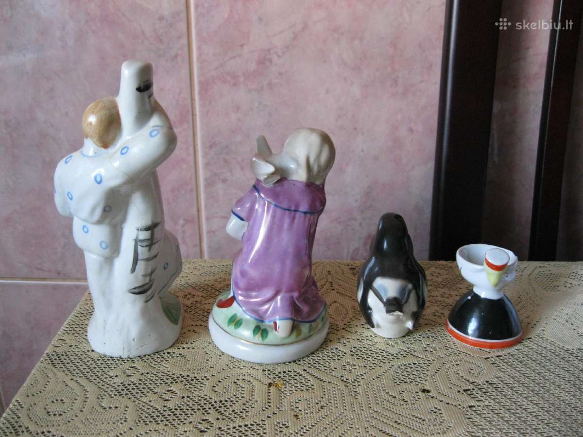 CcccccccCCCP Porceliano statuleles 3 vnt.-su Defek - nuotraukos Nr. 7