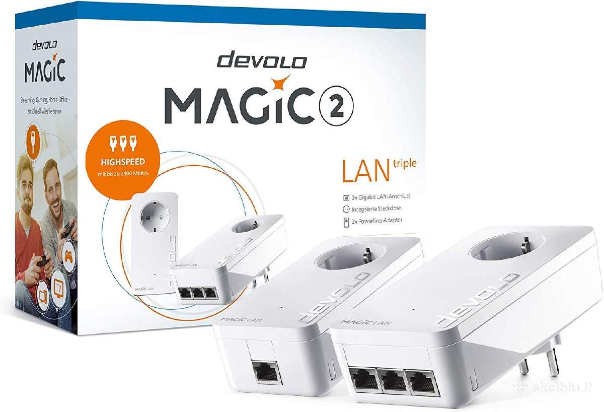 Devolo Magic 2 Lan triple adapteriai, Lan per 230v