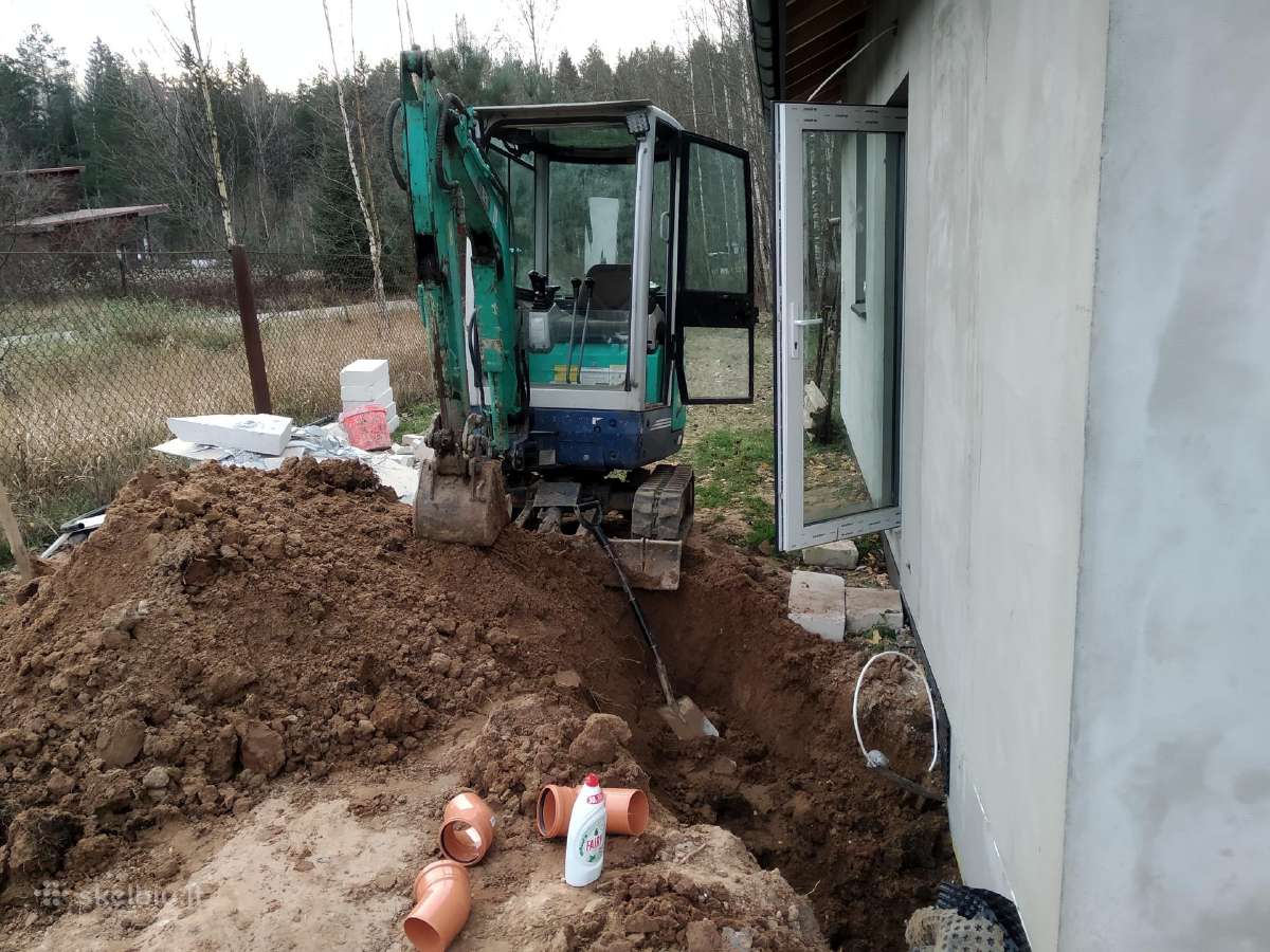 Mini ekskavatoriaus nuoma su patyrusiu operatorium - nuotraukos Nr. 15