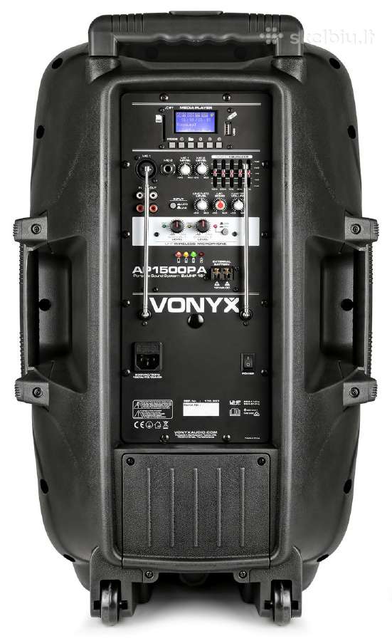 Nešiojama 800w kolonėlė Vonyx Ap1500pa - nuotraukos Nr. 7