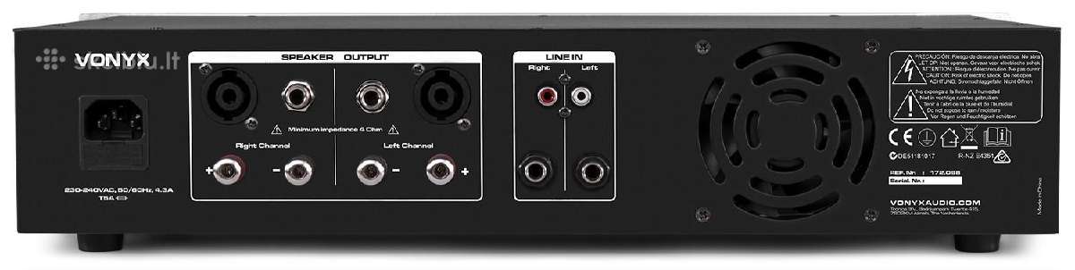 2x500w stiprintuvas su Usb/bt/sd - nuotraukos Nr. 5