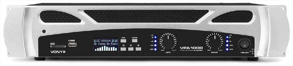 2x500w stiprintuvas su Usb/bt/sd - nuotraukos Nr. 7