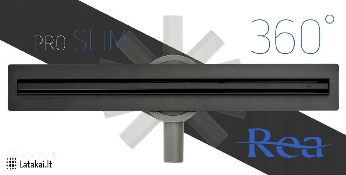 Dušo Latakai Slim 360juodas - nuotraukos Nr. 2