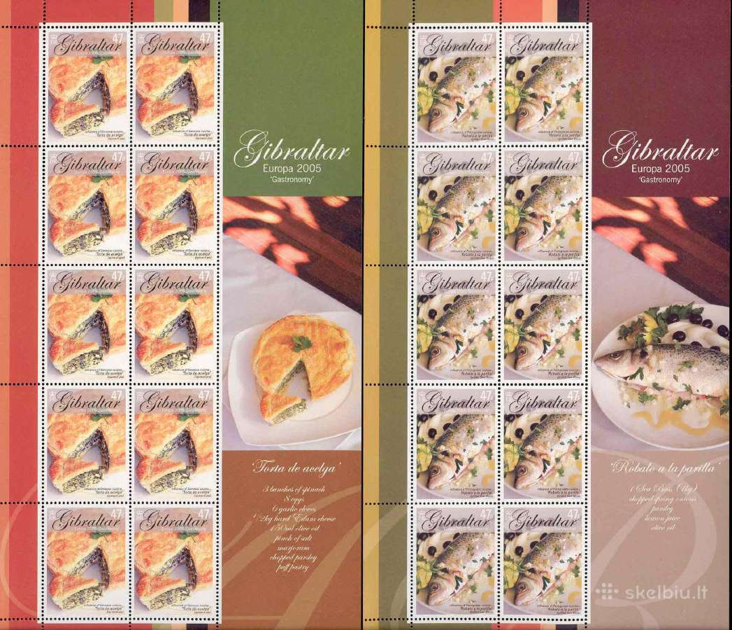 Gibraltaras 2005. Europa Cept - Gastronomija. - nuotraukos Nr. 2