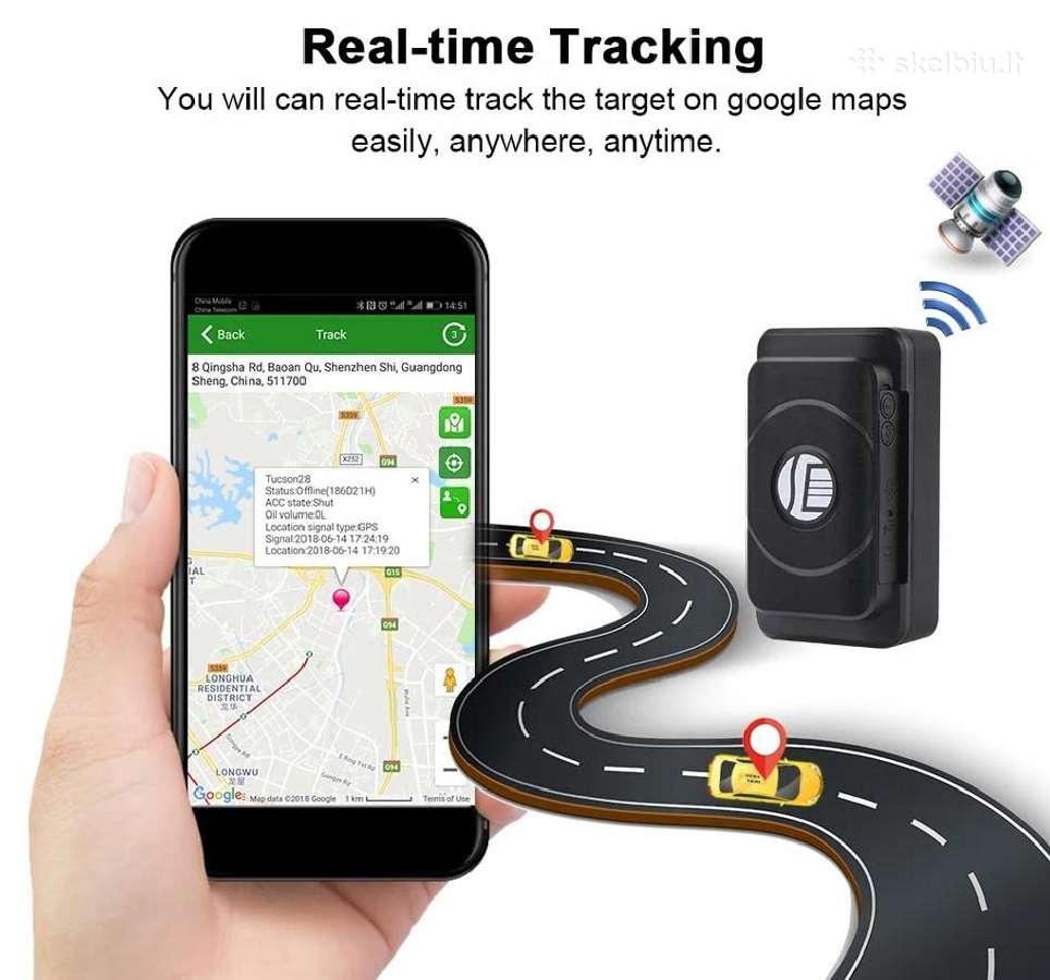 GPS seklys (tracker) su magnetu (iki 100 parų) - nuotraukos Nr. 6