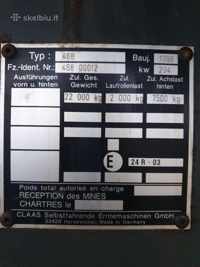 Kombainas Claas Lexion 480tt Ardomas Dalimis - nuotraukos Nr. 8