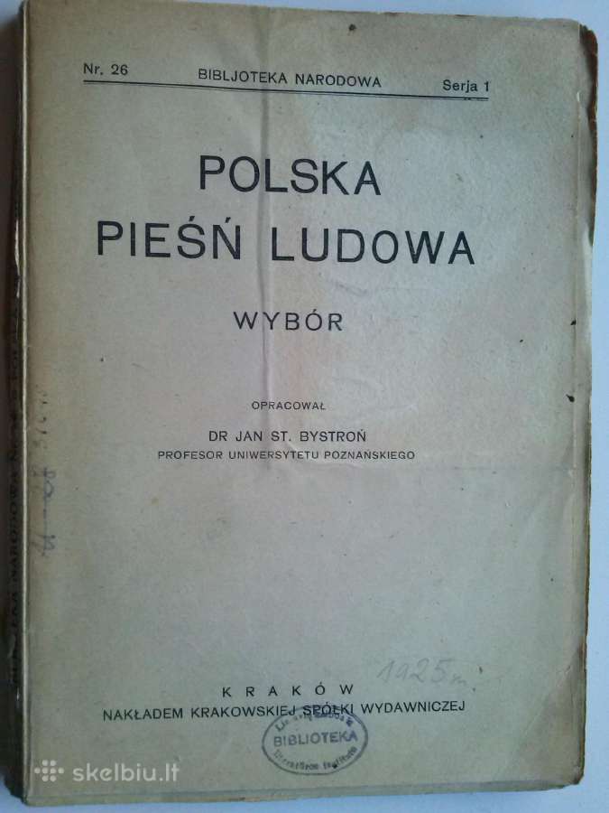 Knyga.piesni Polskie ludowe.1925 m. - nuotraukos Nr. 8