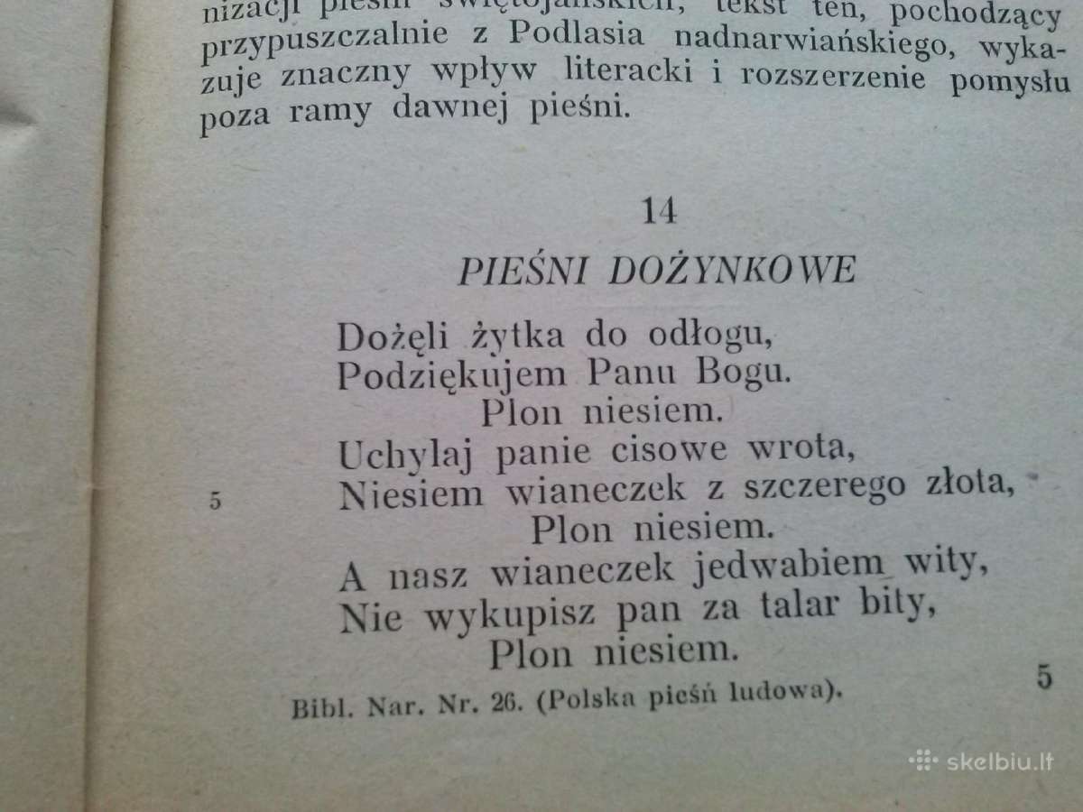 Knyga.piesni Polskie ludowe.1925 m. - nuotraukos Nr. 13