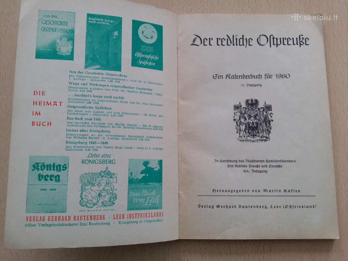 Rytprūsių kalendorius 1960 m. - nuotraukos Nr. 2