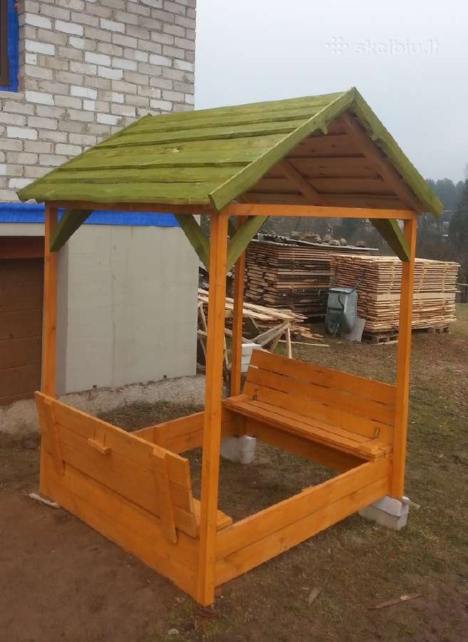 Smelio dezes, smėlio dėžės su stogeliu. - nuotraukos Nr. 7