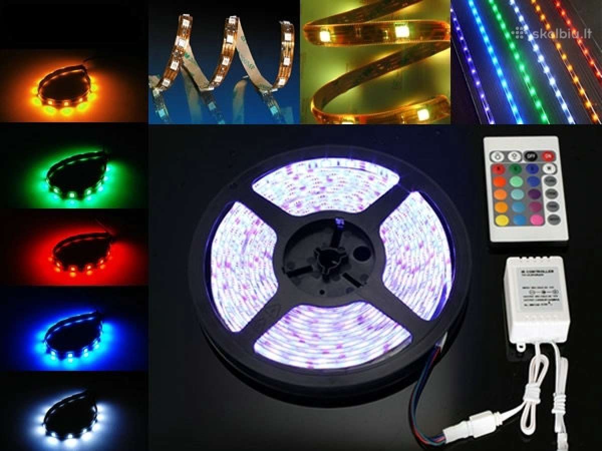 LED juosta 5m atspari drėgmei Rgb su valdymo pultu - nuotraukos Nr. 29