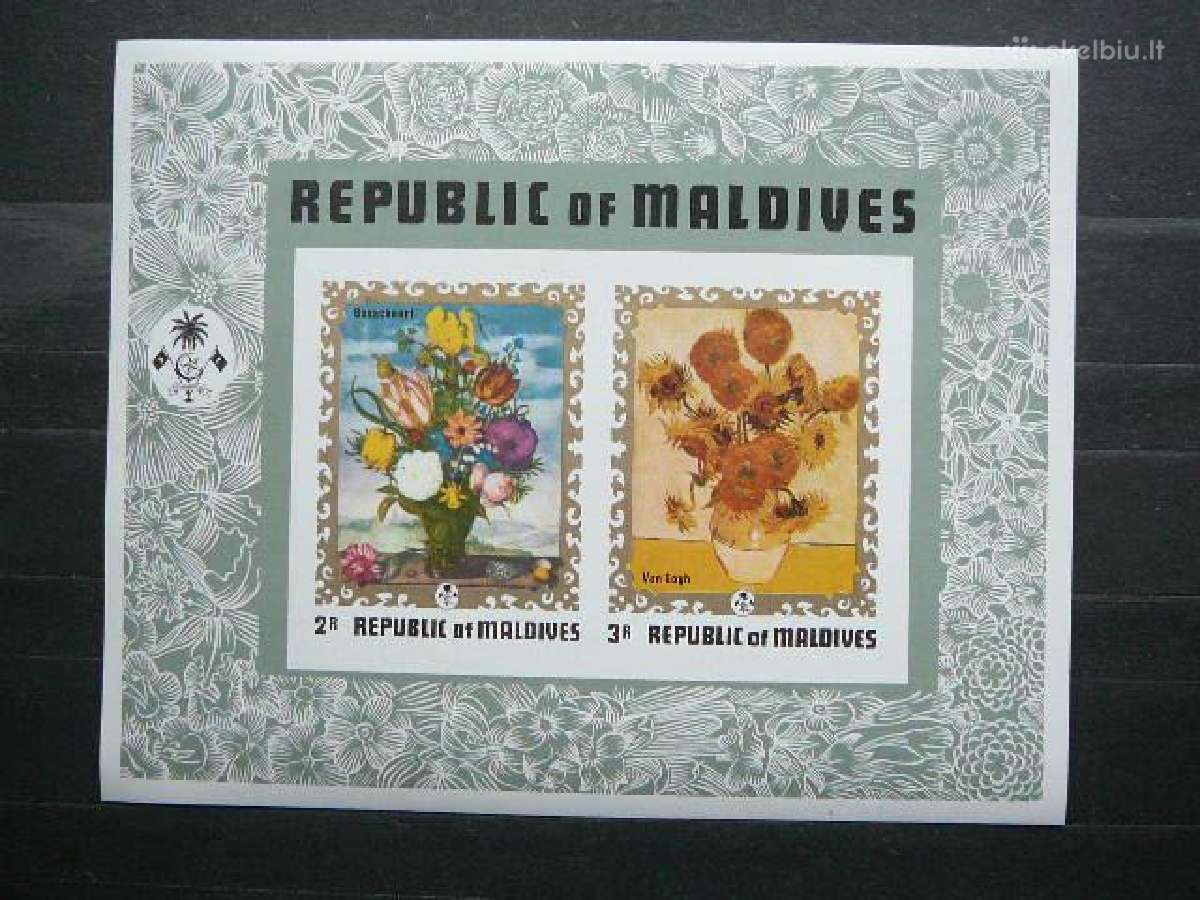 Daile Izymus zmones Van Gogas Maldyvai Mnh blk761