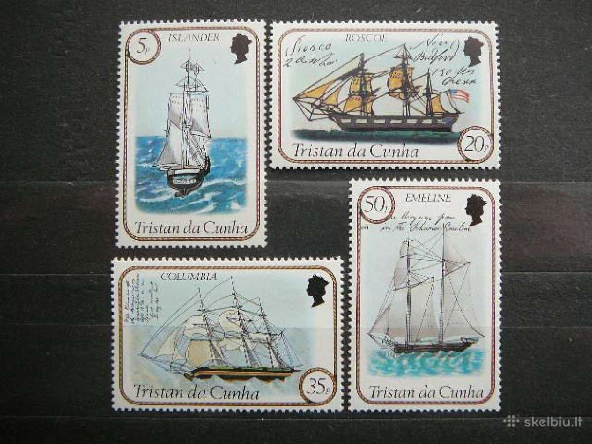 Burlaiviai Laivai Tristan da Cunha svarus alb342