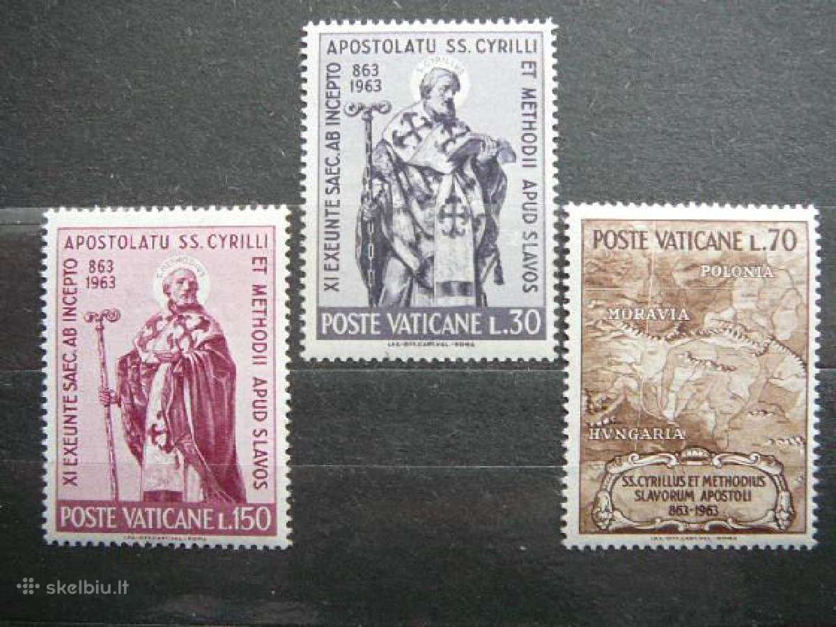 Sv. Kirilas Metodijus Vatikanas 1963 mnh vt635
