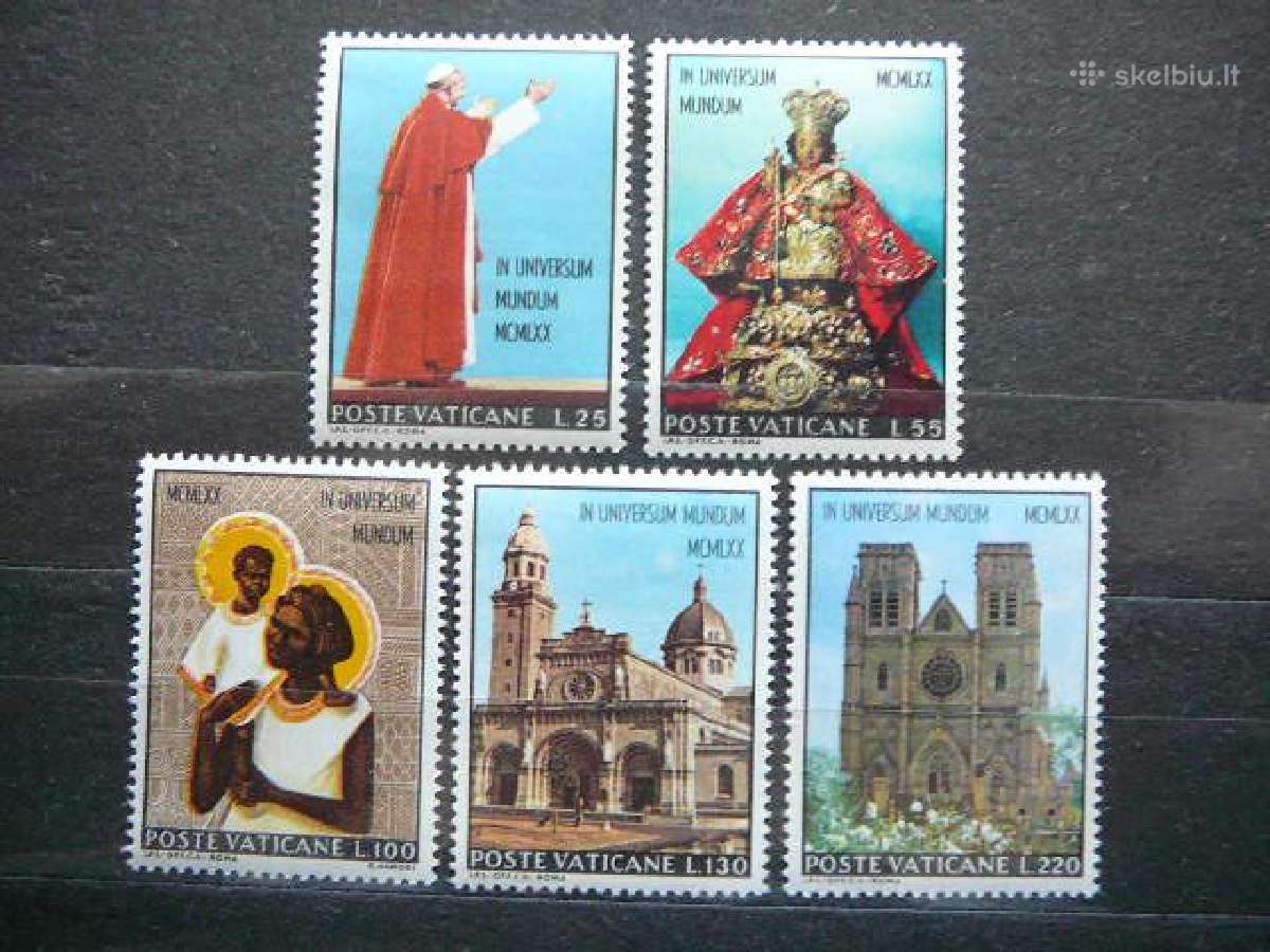 Popiezius Keliones Vatikanas svarus mnh vt705
