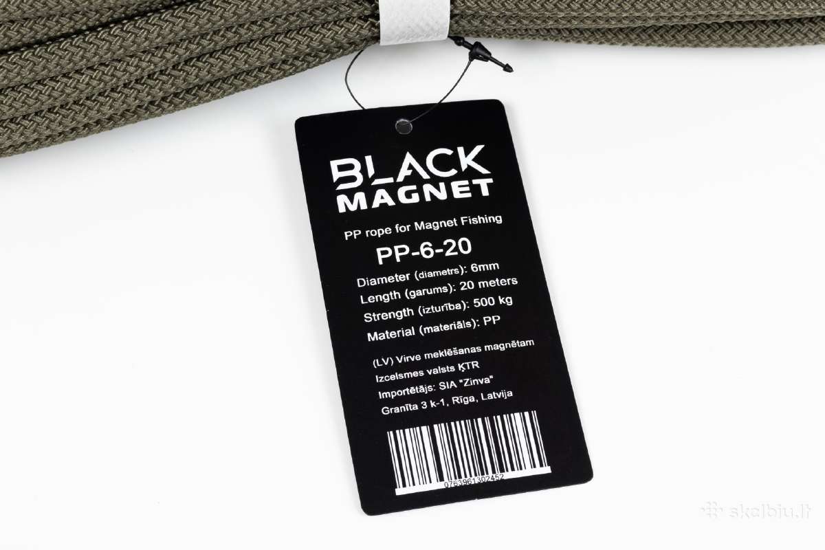 6 mm virvė paieškos magnetui Black Magnet - nuotraukos Nr. 2