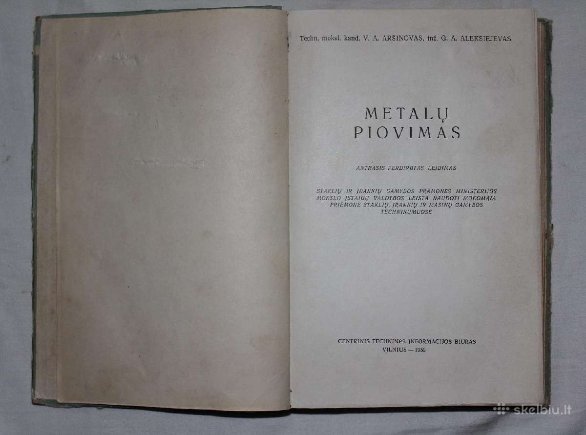 Metalų pjovimas knyga 1959 m. - nuotraukos Nr. 2