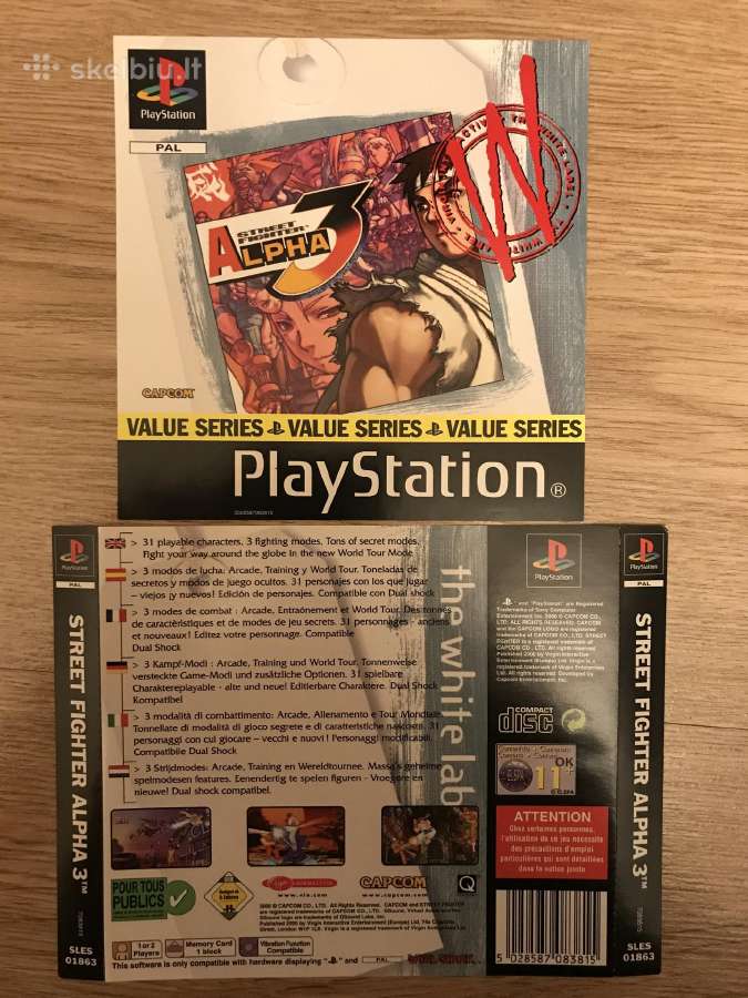 Ps1 Street fighter alpha 3 zaidimo dezutes dalys