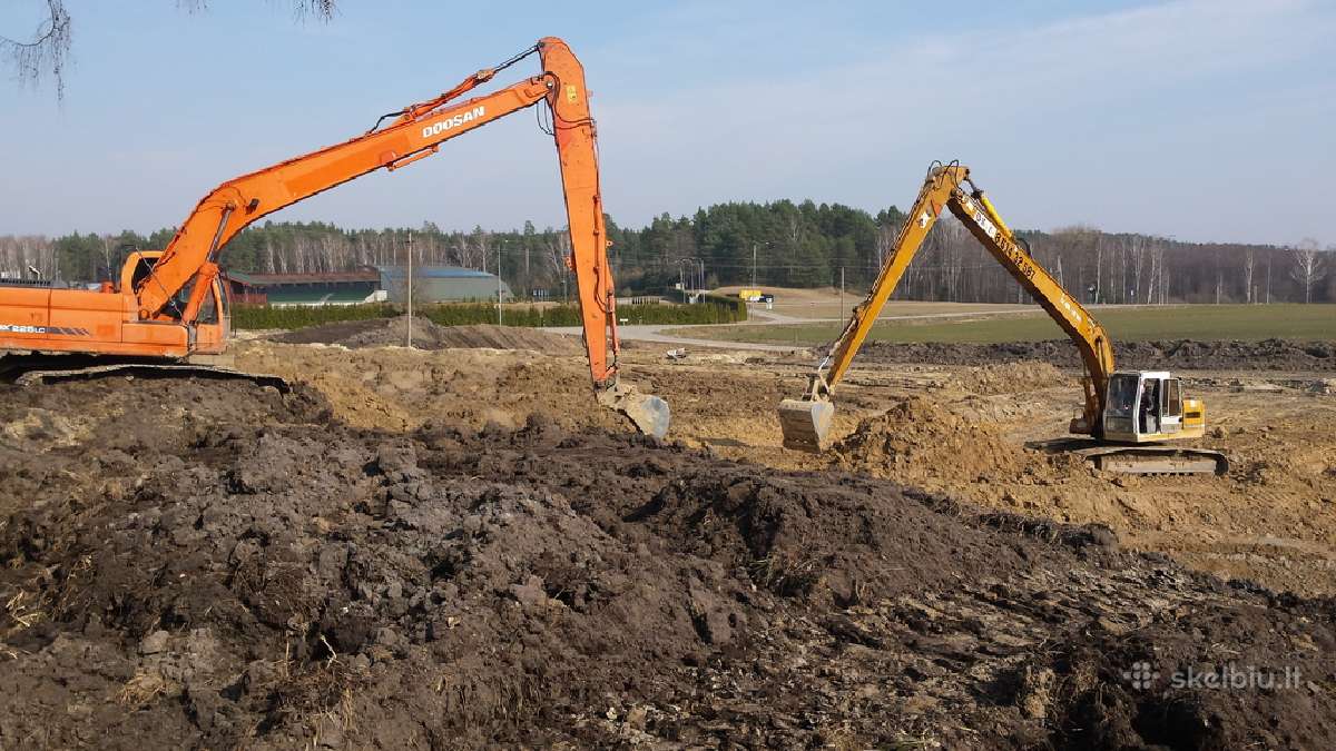 Tvenkinių kasimas. Ilgastrėlių ekskavatorių nuoma - nuotraukos Nr. 6